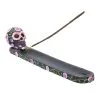 Sugar Skull Mit Blumen Räucherstäbchen Halter -Halloween Geschaft sugar skull mit flowers raeucherstaebchen halter sugar skull with flowers incense burner 50735 01