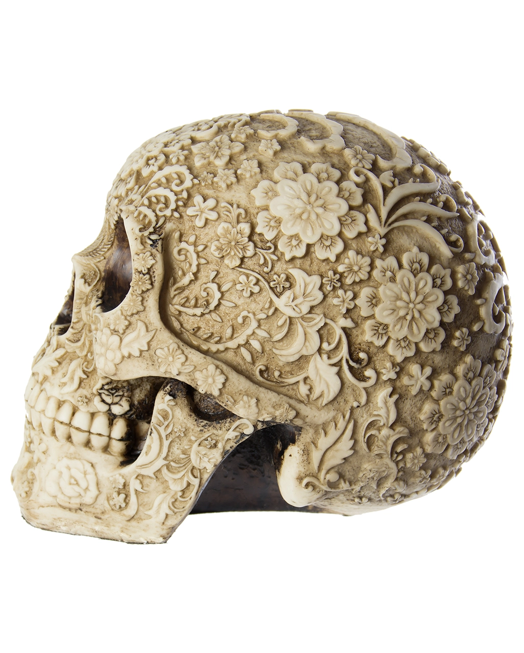 Totenschädel Mit Blütendesign 5 Totenschädel Mit Blütendesign – Bild 3