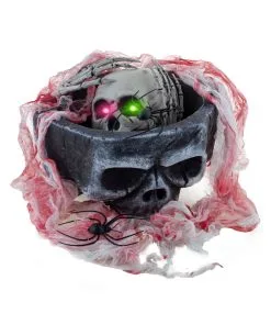 Totenschädelschale Mit Led Totenkopf Deko Set