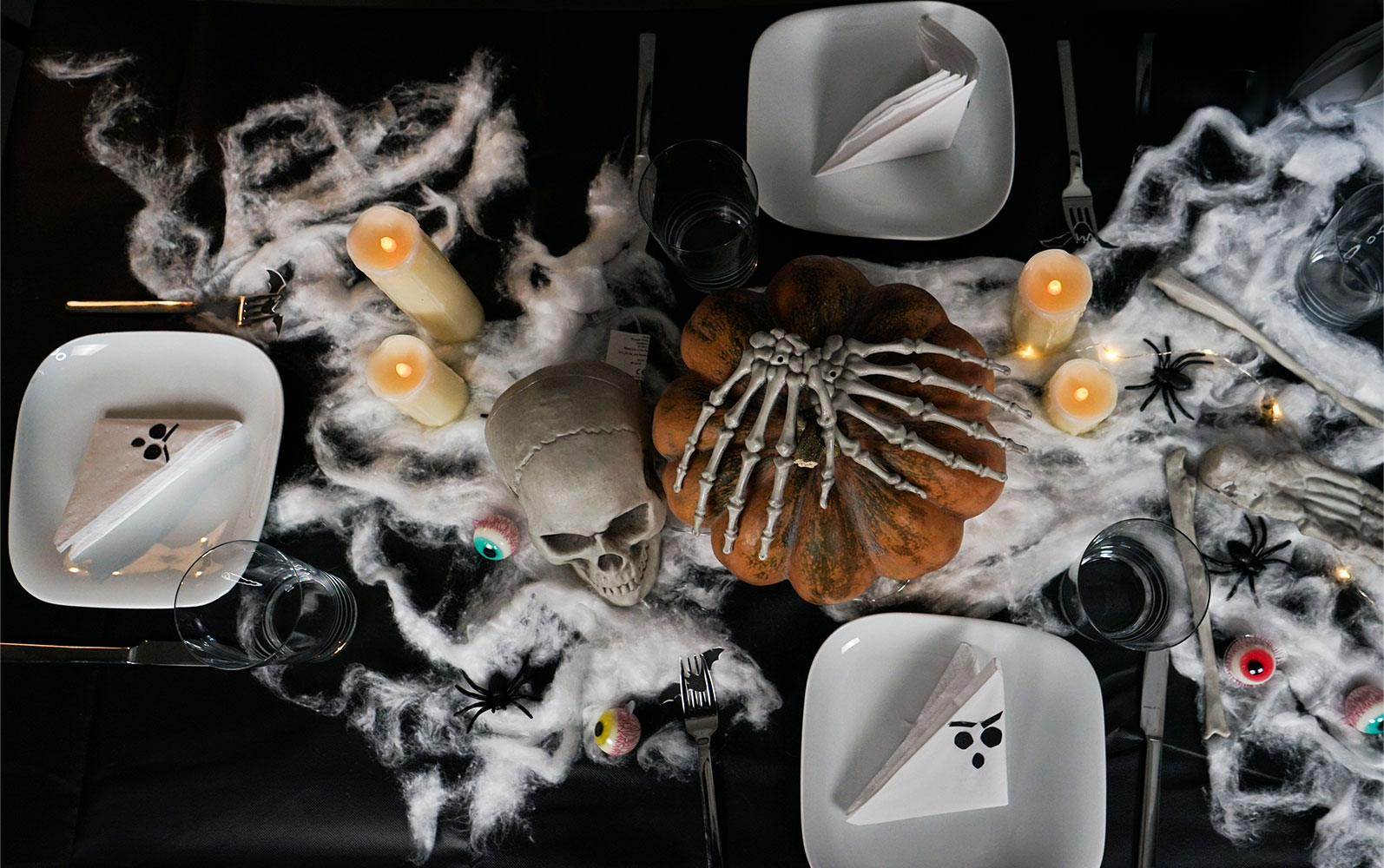 Halloween Geschaft -Halloween Geschaft Tischdeko quer